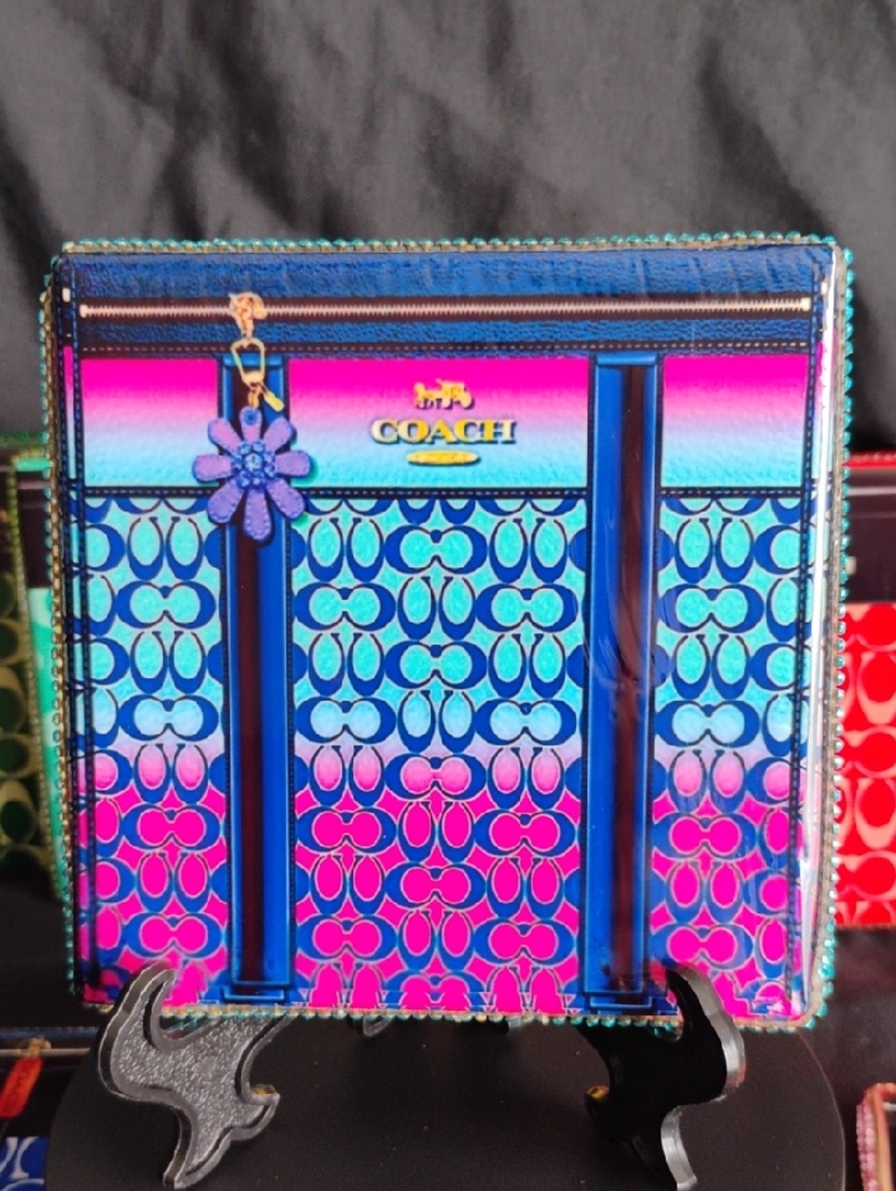 Coach Pink and Blue Ombre Signature Art